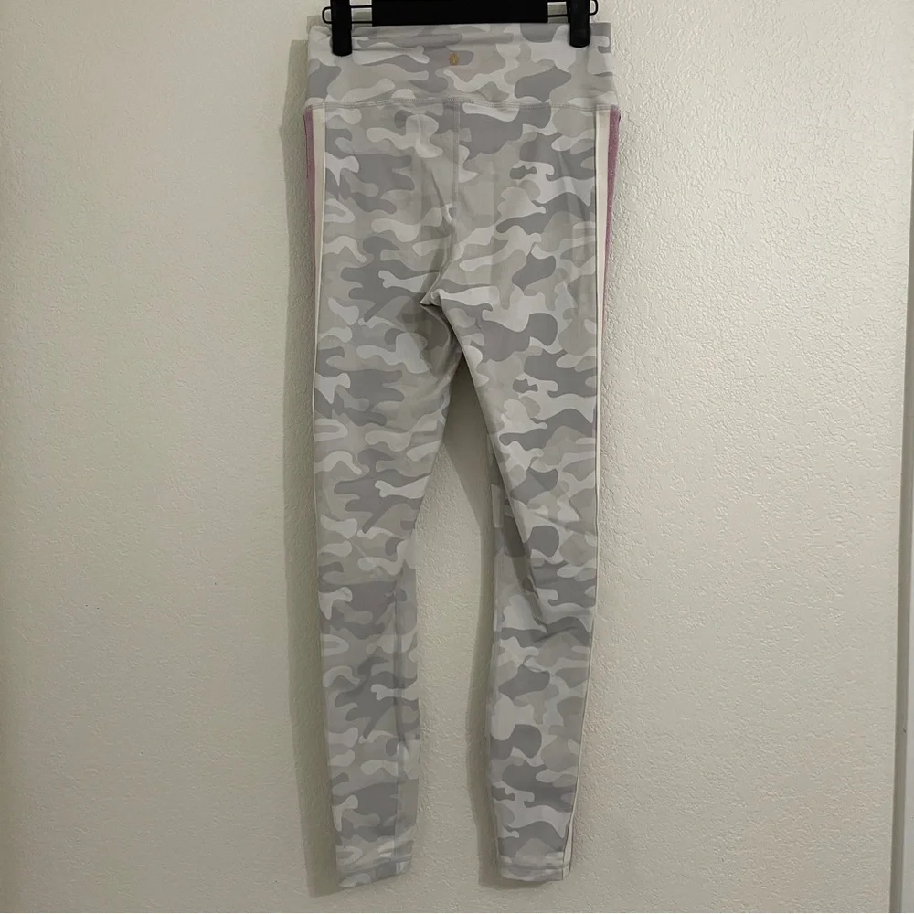 Spiritual Gangster Camo Perfect High Waisted Yoga Leggings with Metallic Stripe